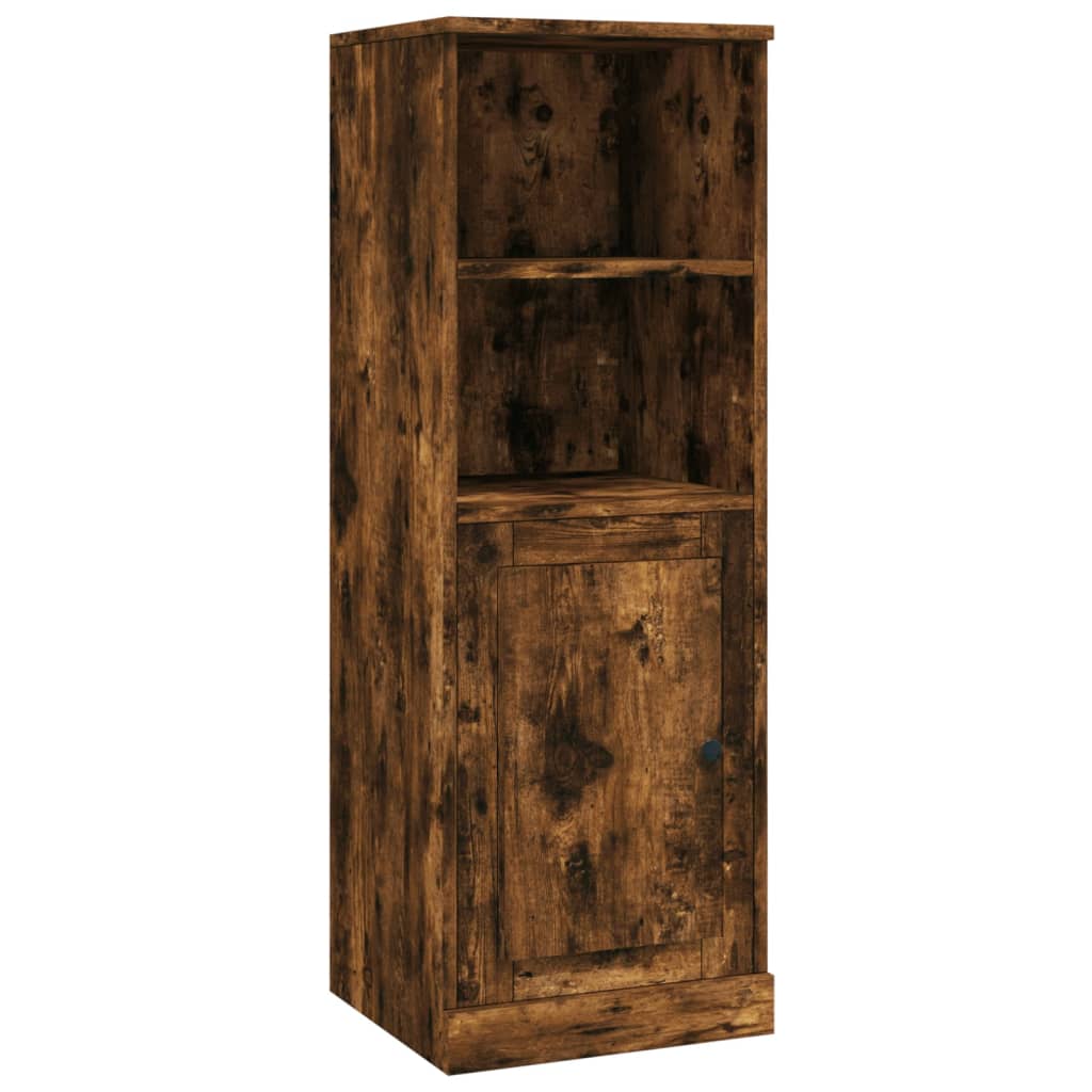 Buffet haut chêne fumé 36x35,5x103,5 cm bois d'ingénierie - XIOS