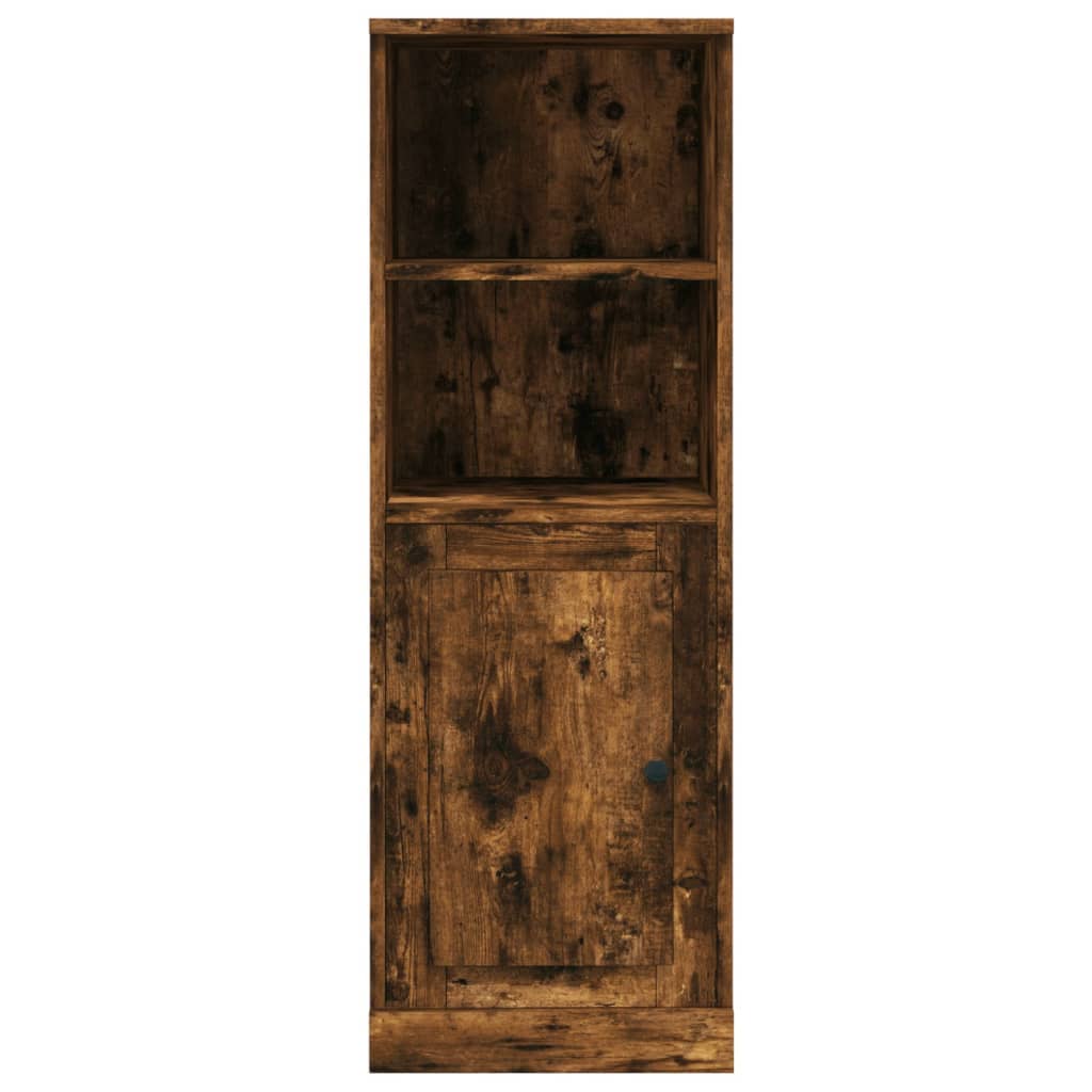 Buffet haut chêne fumé 36x35,5x103,5 cm bois d'ingénierie - XIOS