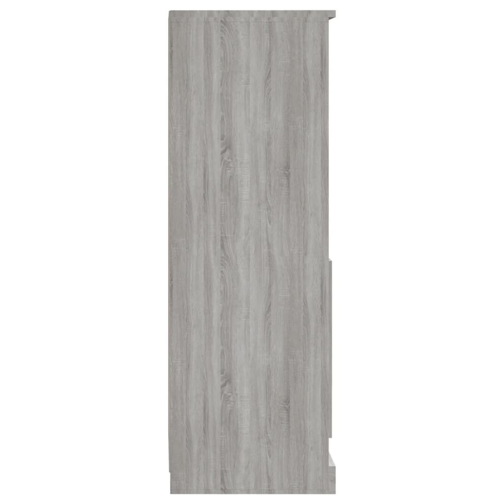 Buffet haut sonoma gris 36x35,5x103,5 cm bois d'ingénierie - XIOS