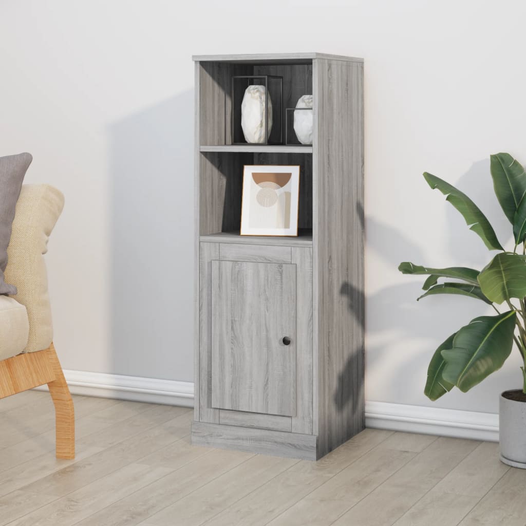 Buffet haut sonoma gris 36x35,5x103,5 cm bois d'ingénierie - XIOS