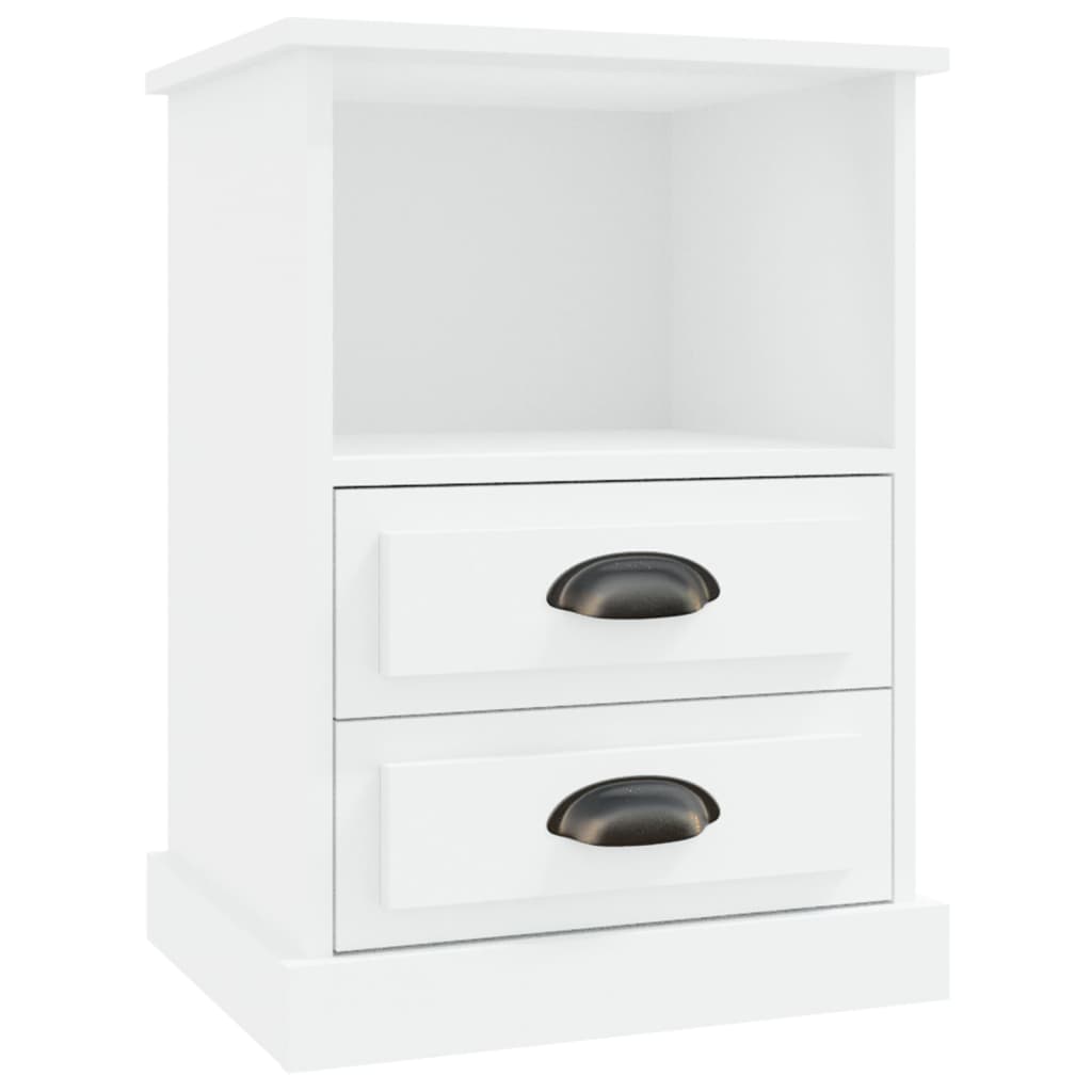Table de chevet blanc 43x36x60 cm - XIOS