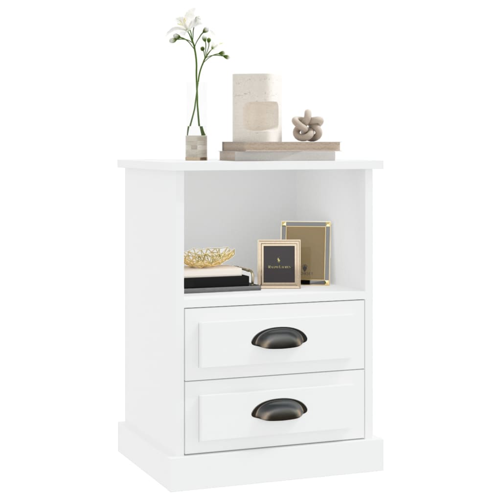 Table de chevet blanc 43x36x60 cm - XIOS