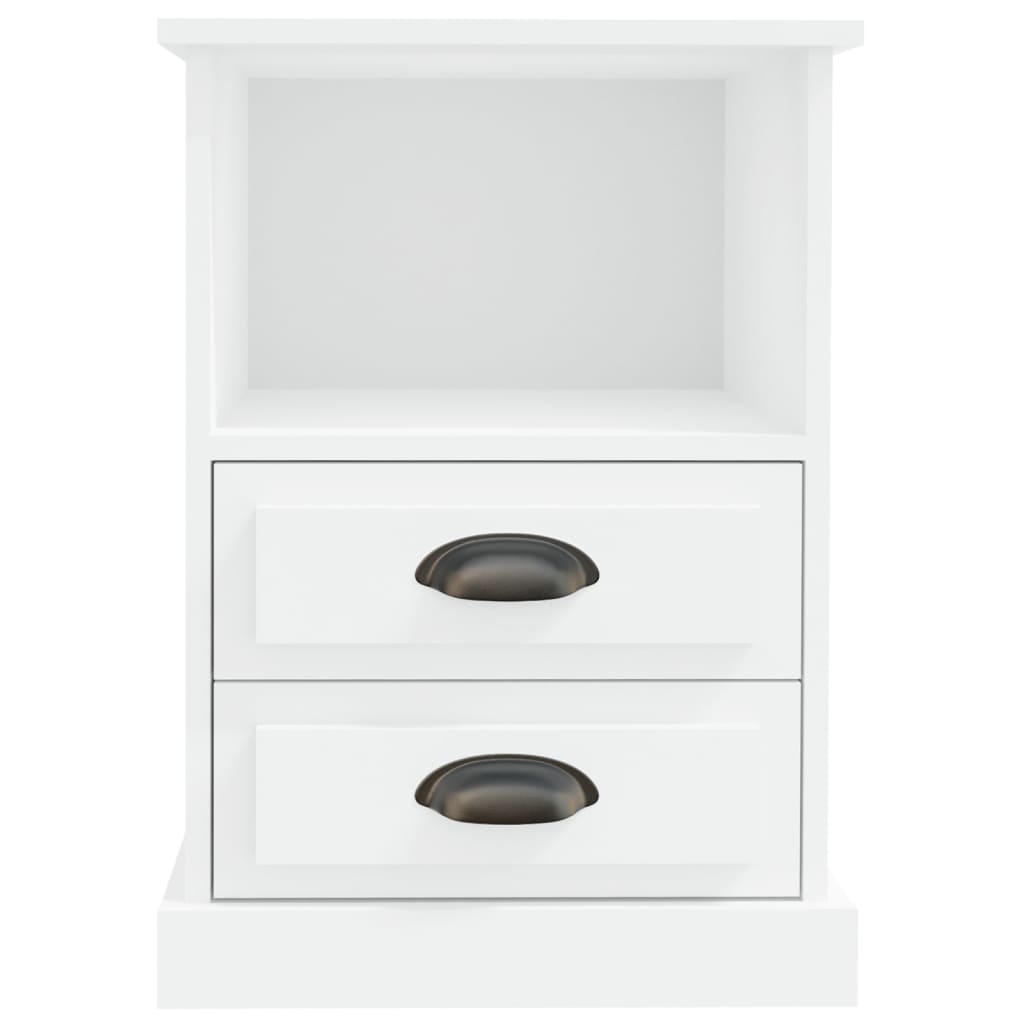 Table de chevet blanc 43x36x60 cm - XIOS