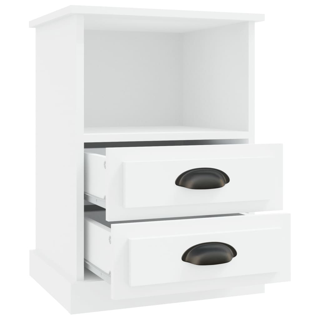 Table de chevet blanc 43x36x60 cm - XIOS