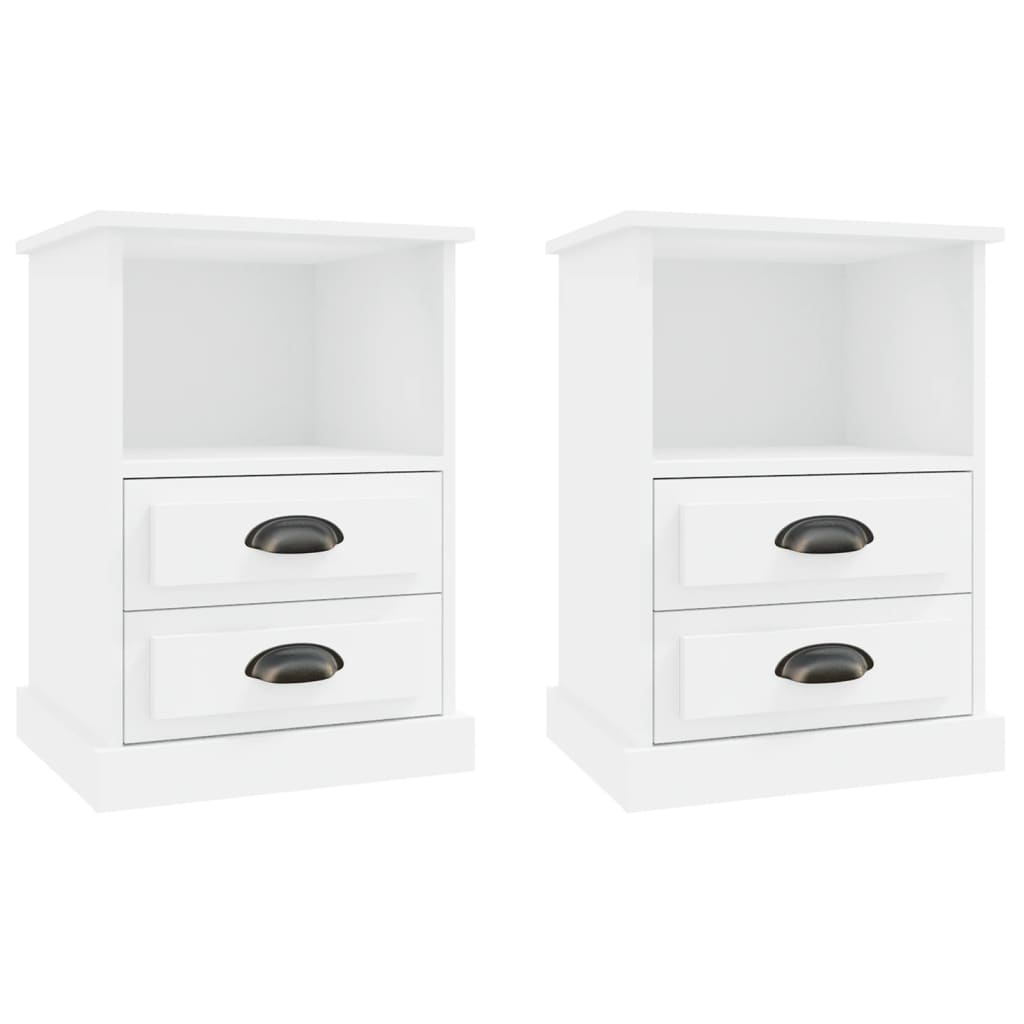 Tables de chevet 2 pcs blanc 43x36x60 cm - XIOS