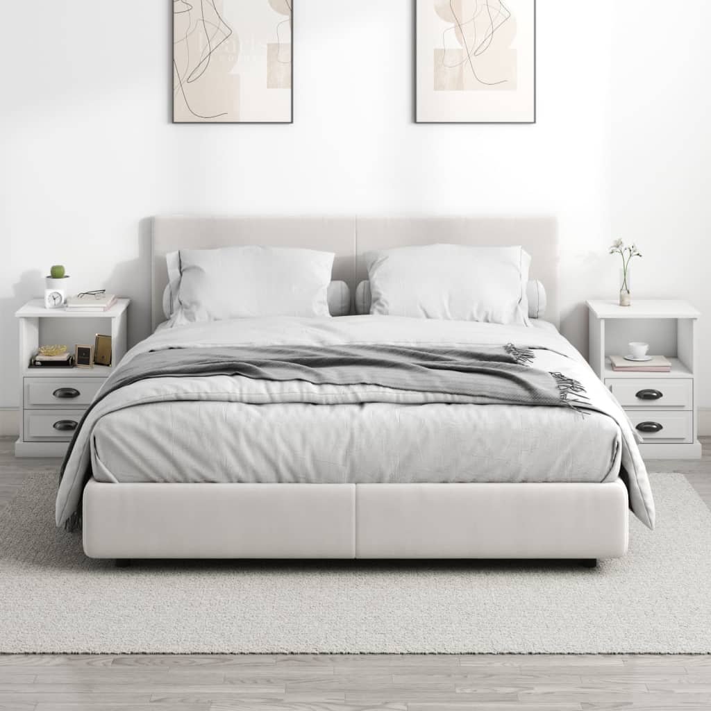 Tables de chevet 2 pcs blanc 43x36x60 cm - XIOS