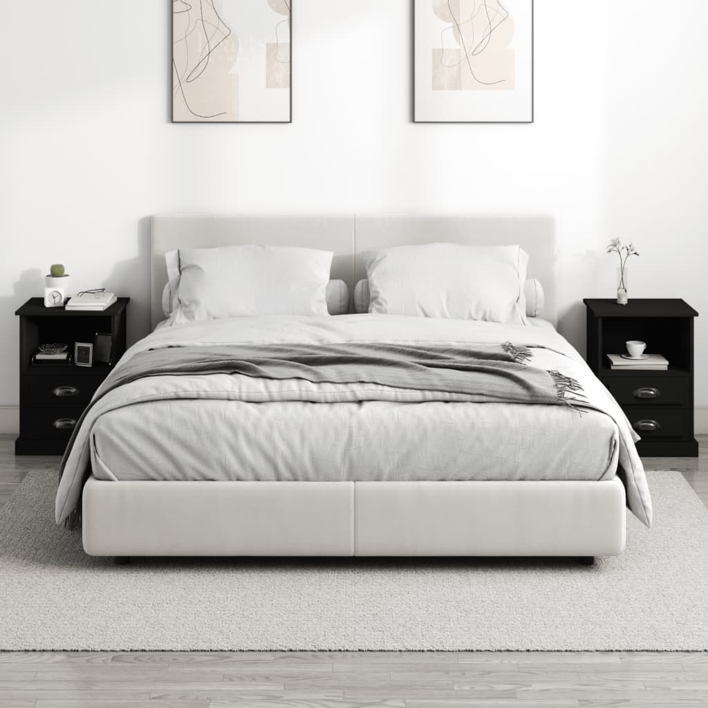 Tables de chevet 2 pcs noir 43x36x60 cm - XIOS