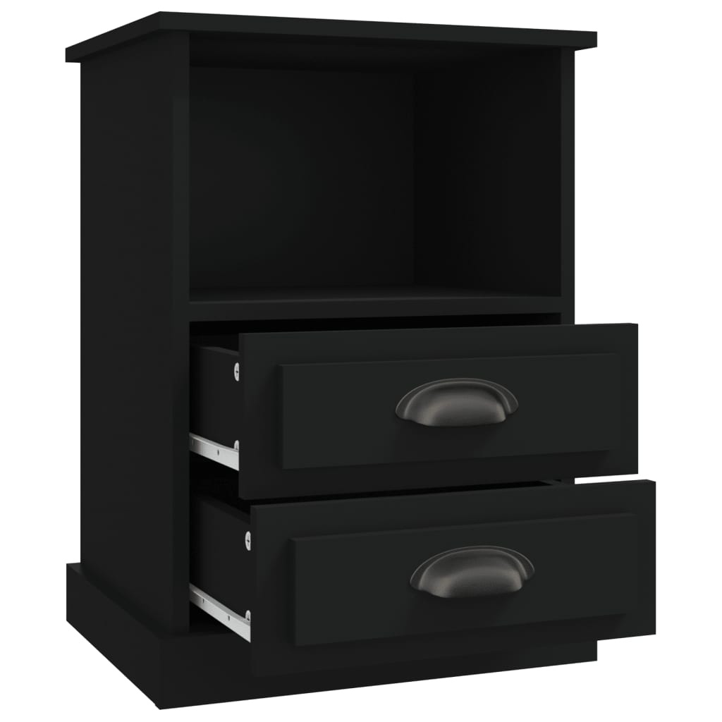 Tables de chevet 2 pcs noir 43x36x60 cm - XIOS