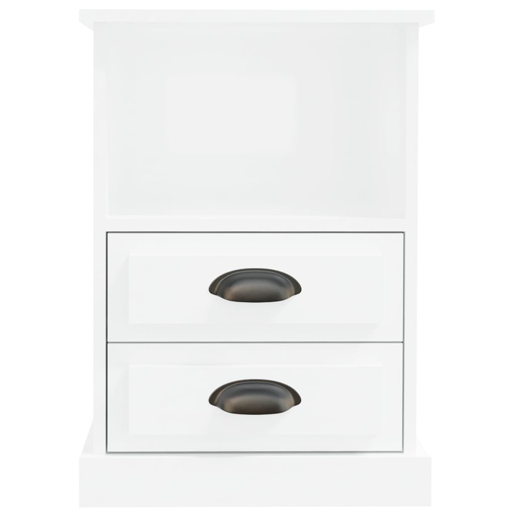 Tables de chevet 2 pcs blanc brillant 43x36x60 cm - XIOS