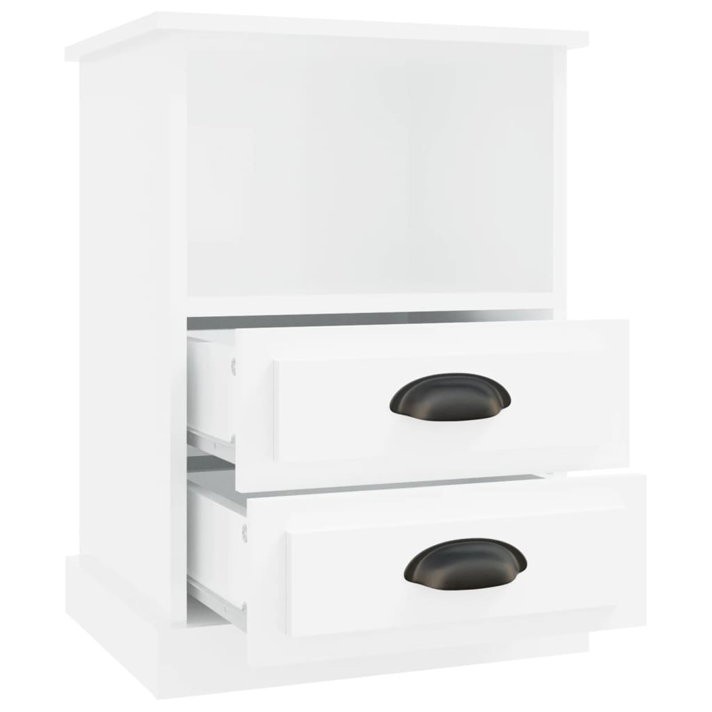 Tables de chevet 2 pcs blanc brillant 43x36x60 cm - XIOS