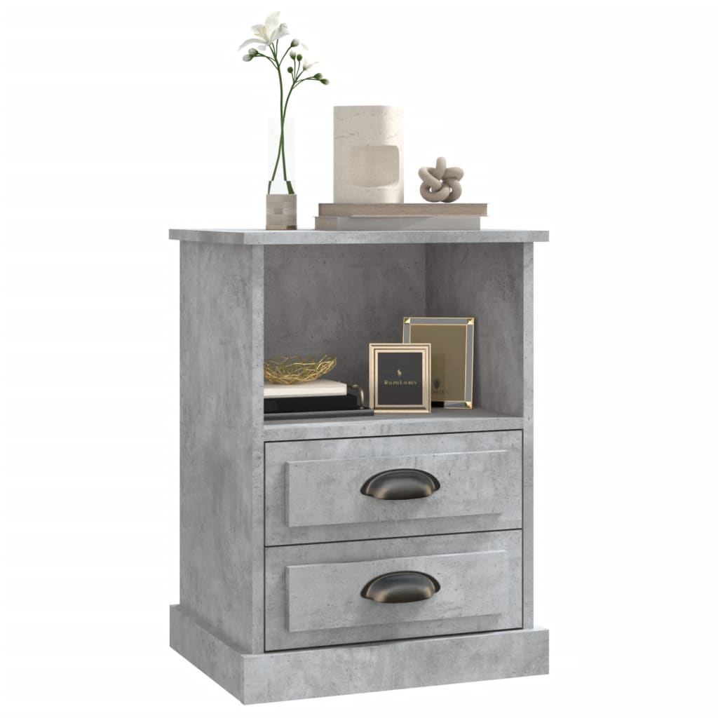 Table de chevet gris béton 43x36x60 cm - XIOS
