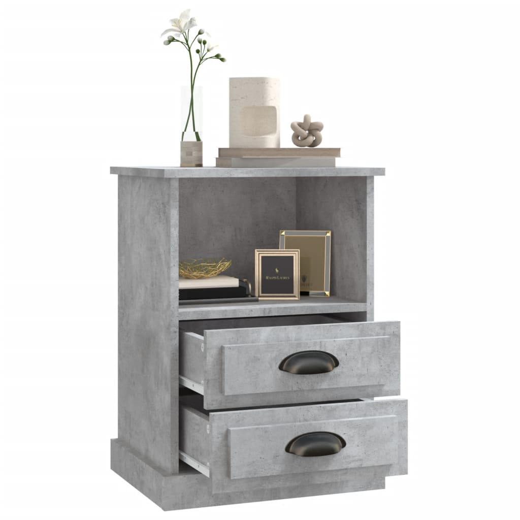 Table de chevet gris béton 43x36x60 cm - XIOS