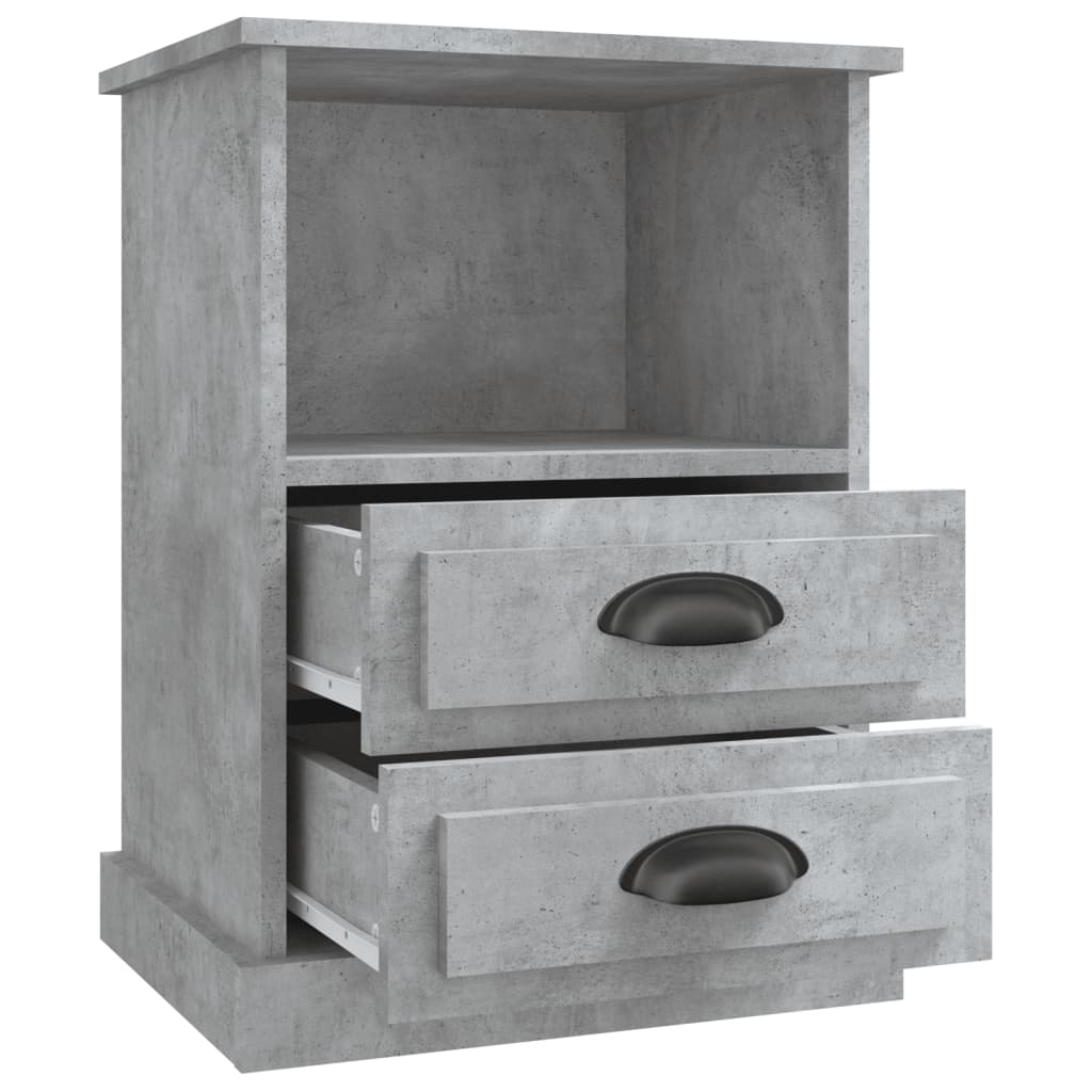 Table de chevet gris béton 43x36x60 cm - XIOS