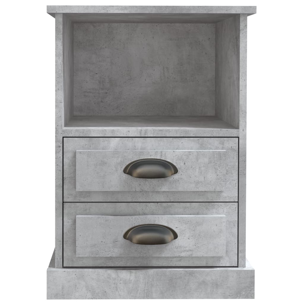 Tables de chevet 2 pcs gris béton 43x36x60 cm - XIOS