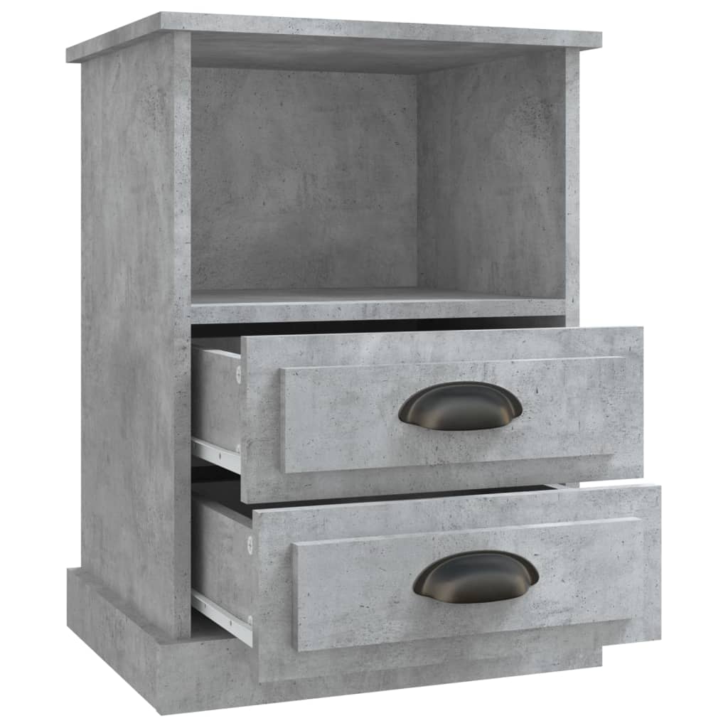 Tables de chevet 2 pcs gris béton 43x36x60 cm - XIOS