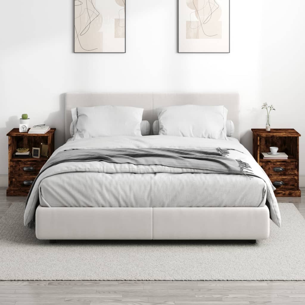 Tables de chevet 2 pcs chêne fumé 43x36x60 cm - XIOS