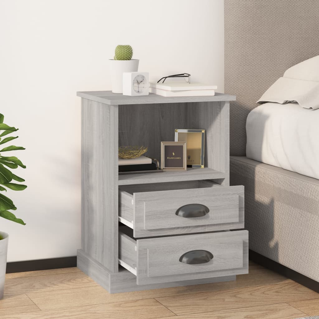 Table de chevet sonoma gris 43x36x60 cm - XIOS