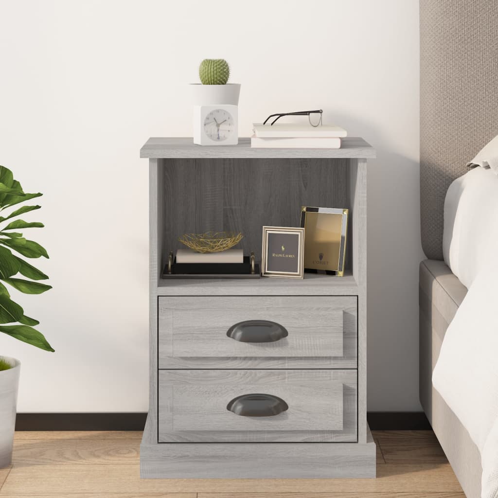 Table de chevet sonoma gris 43x36x60 cm - XIOS