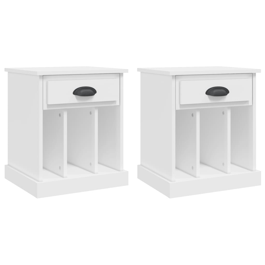 Tables de chevet 2 pcs blanc 43x36x50 cm - XIOS