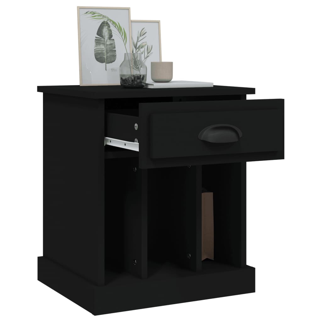 Tables de chevet 2 pcs noir 43x36x50 cm - XIOS