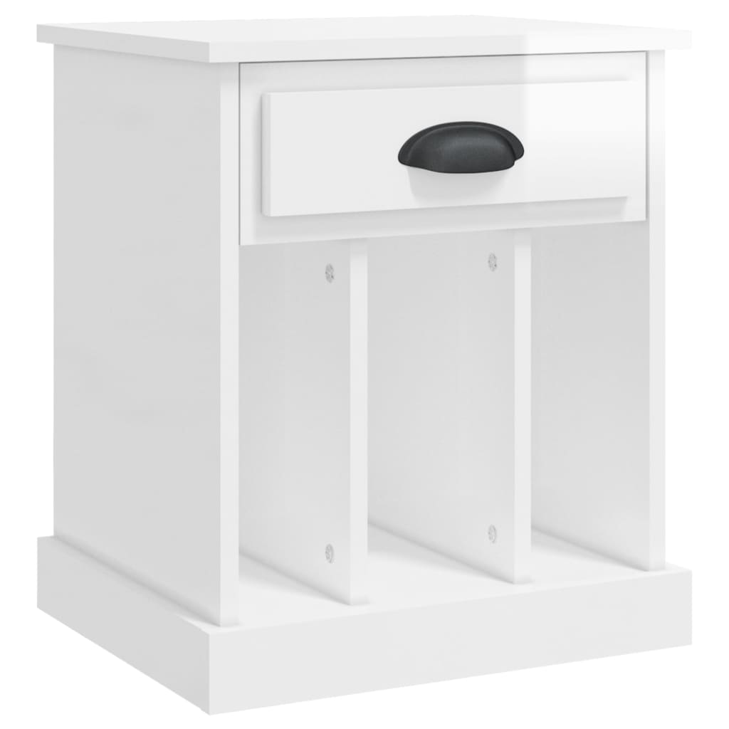 Tables de chevet 2 pcs blanc brillant 43x36x50 cm - XIOS
