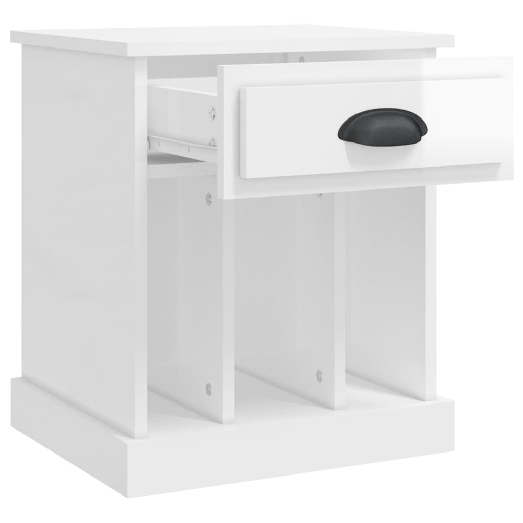 Tables de chevet 2 pcs blanc brillant 43x36x50 cm - XIOS