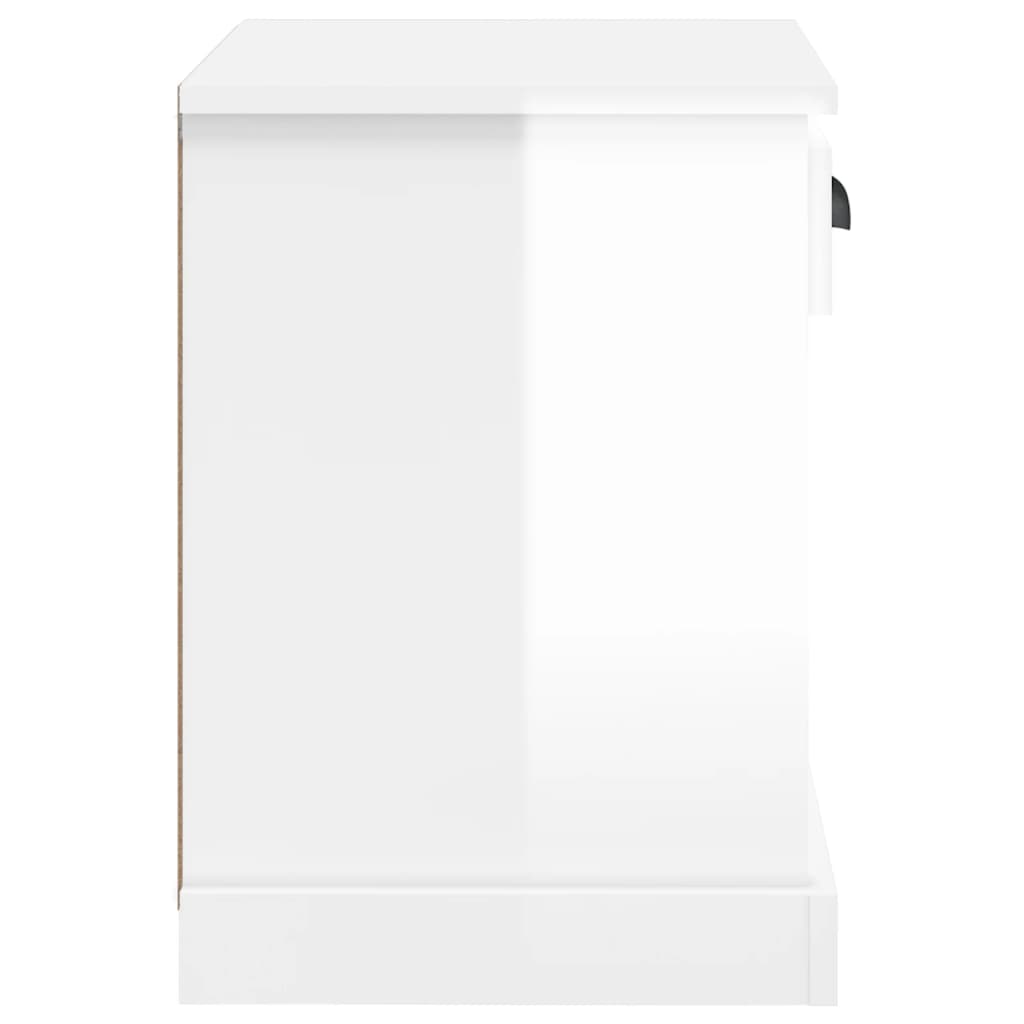 Tables de chevet 2 pcs blanc brillant 43x36x50 cm - XIOS