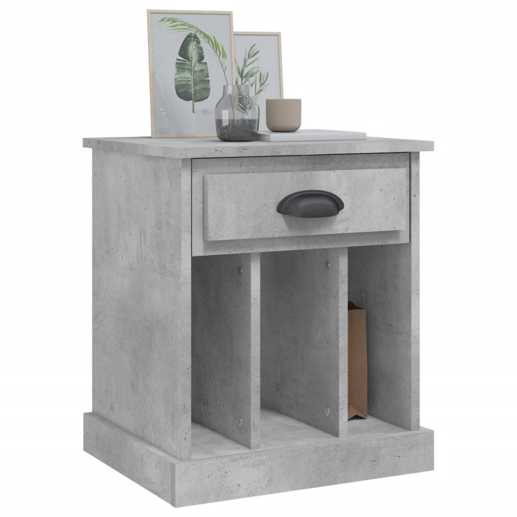 Tables de chevet 2 pcs gris béton 43x36x50 cm - XIOS