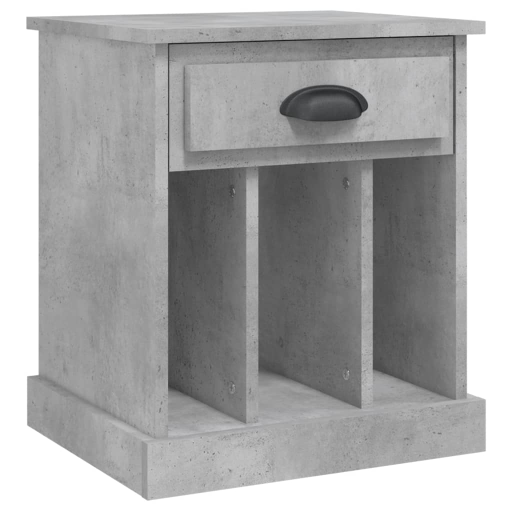 Tables de chevet 2 pcs gris béton 43x36x50 cm - XIOS