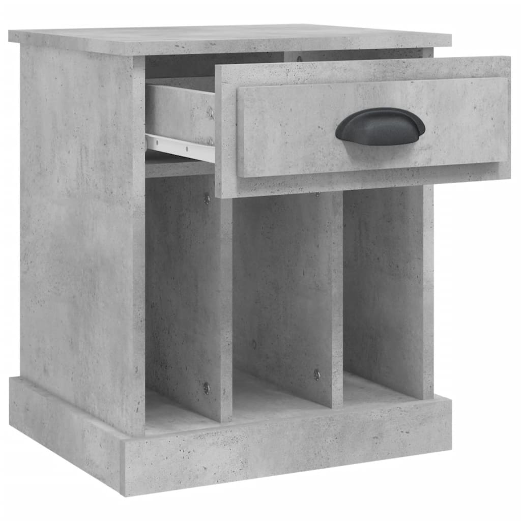 Tables de chevet 2 pcs gris béton 43x36x50 cm - XIOS