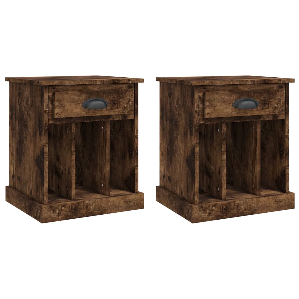 Tables de chevet 2 pcs chêne fumé 43x36x50 cm - XIOS