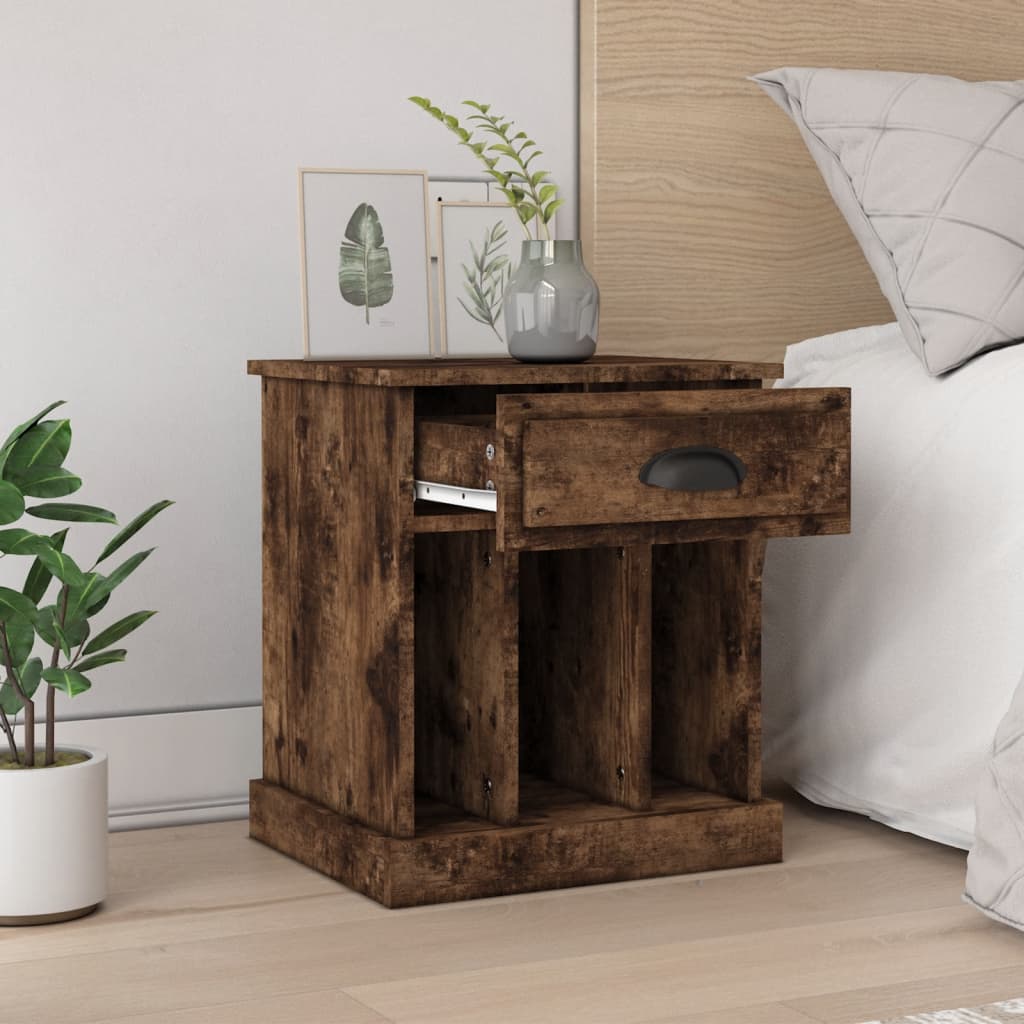Tables de chevet 2 pcs chêne fumé 43x36x50 cm - XIOS