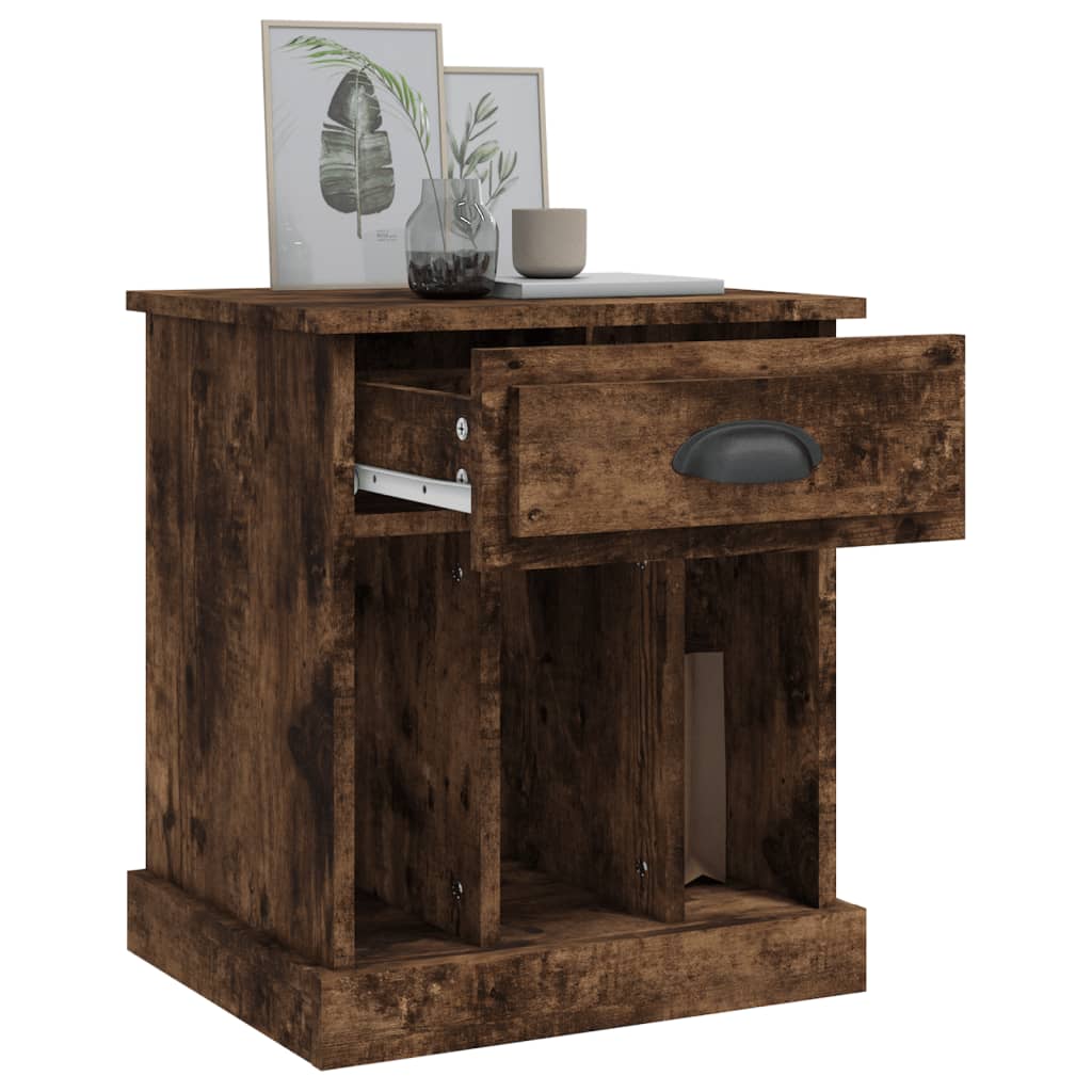 Tables de chevet 2 pcs chêne fumé 43x36x50 cm - XIOS