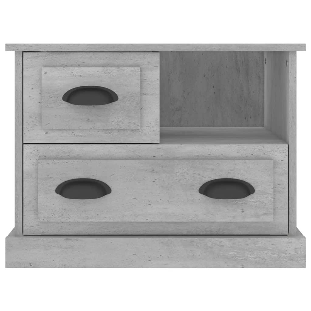 Table de chevet gris béton 60x39x45 cm - XIOS