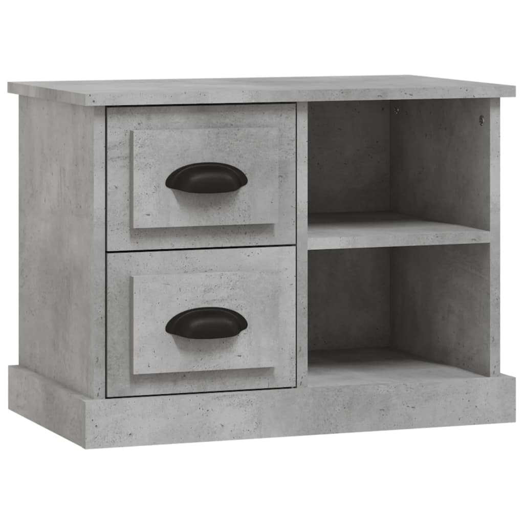 Table de chevet gris béton 60x35,5x45 cm - XIOS