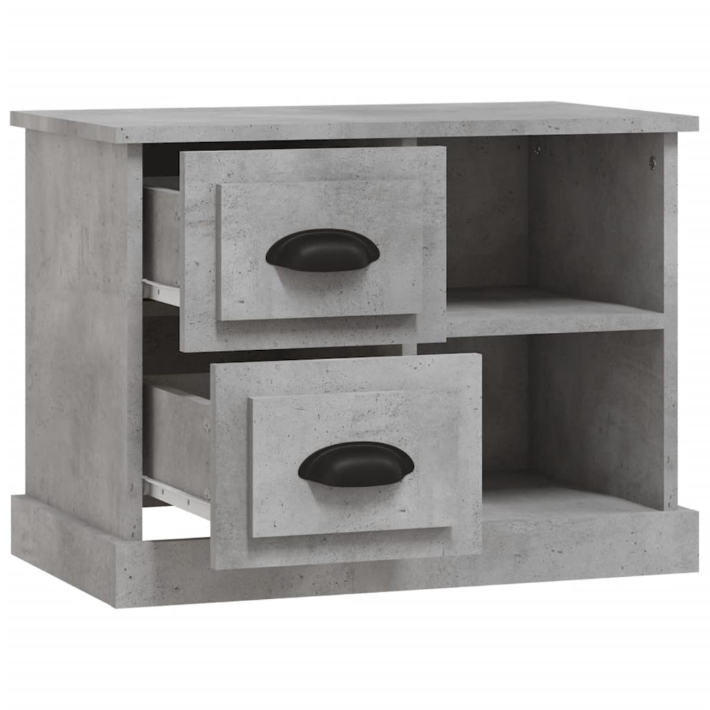 Table de chevet gris béton 60x35,5x45 cm - XIOS