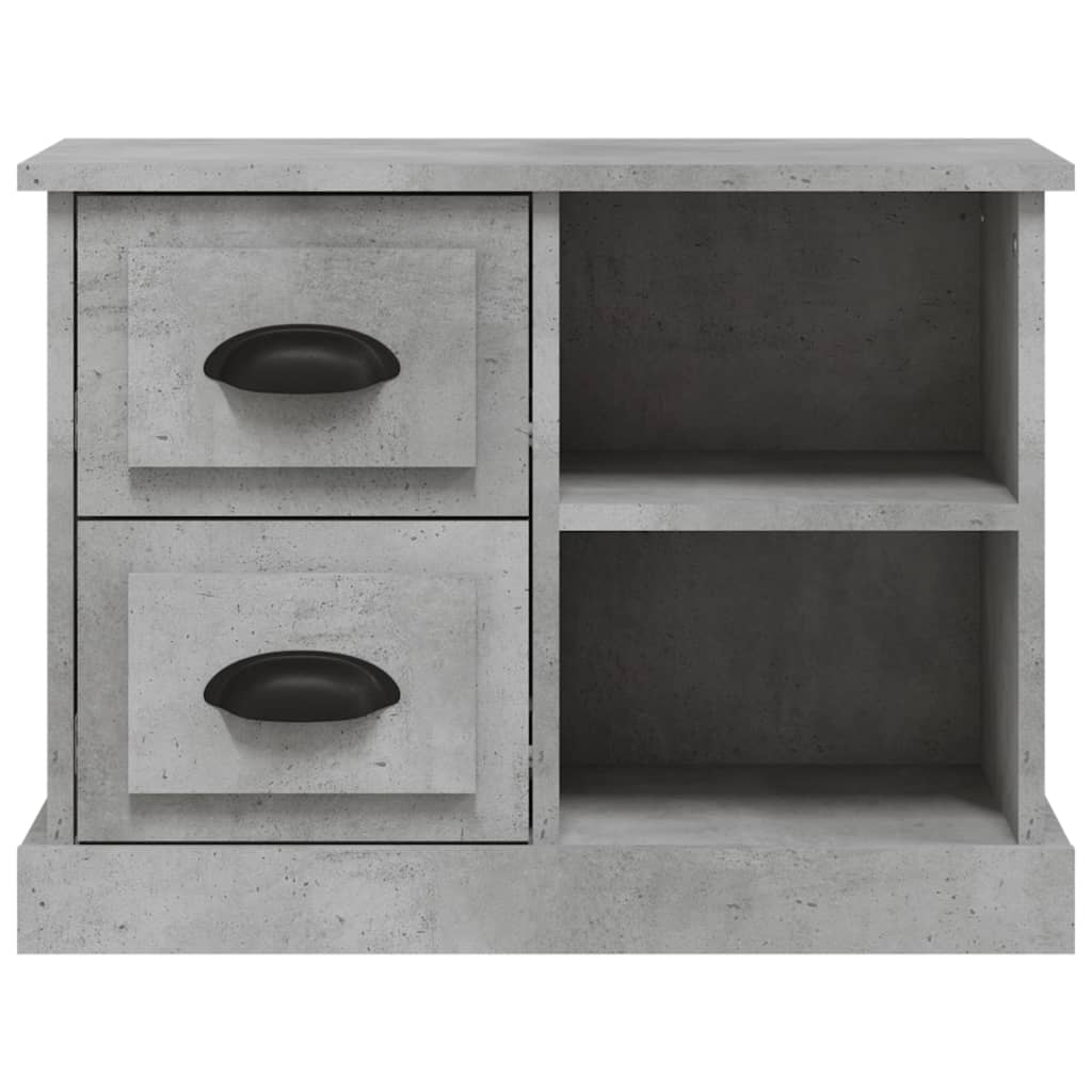 Table de chevet gris béton 60x35,5x45 cm - XIOS