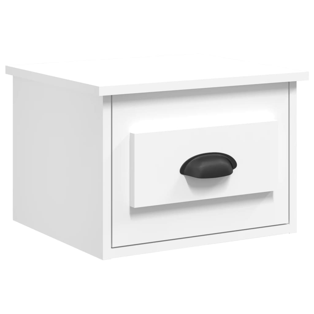 Table de chevet murale blanc 41,5x36x28 cm - XIOS