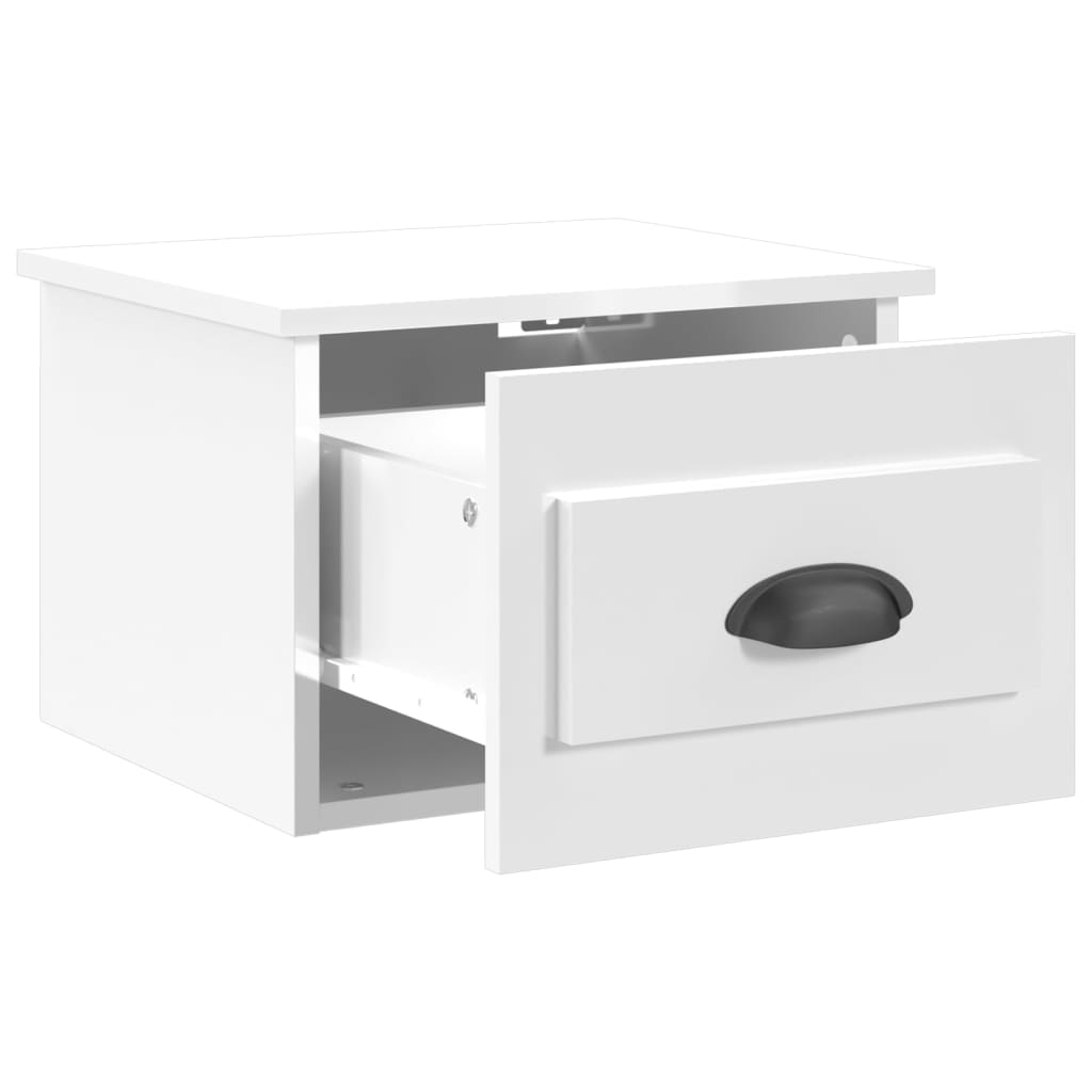 Tables de chevet murales 2 pcs blanc brillant 41,5x36x28 cm - XIOS