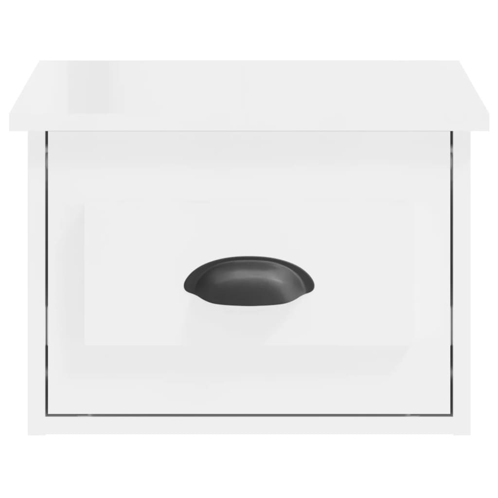 Tables de chevet murales 2 pcs blanc brillant 41,5x36x28 cm - XIOS