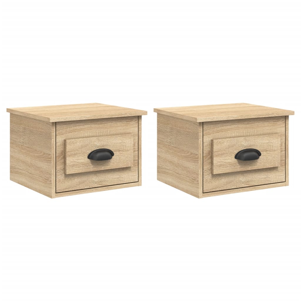 Tables de chevet murales 2 pcs chêne sonoma 41,5x36x28 cm - XIOS