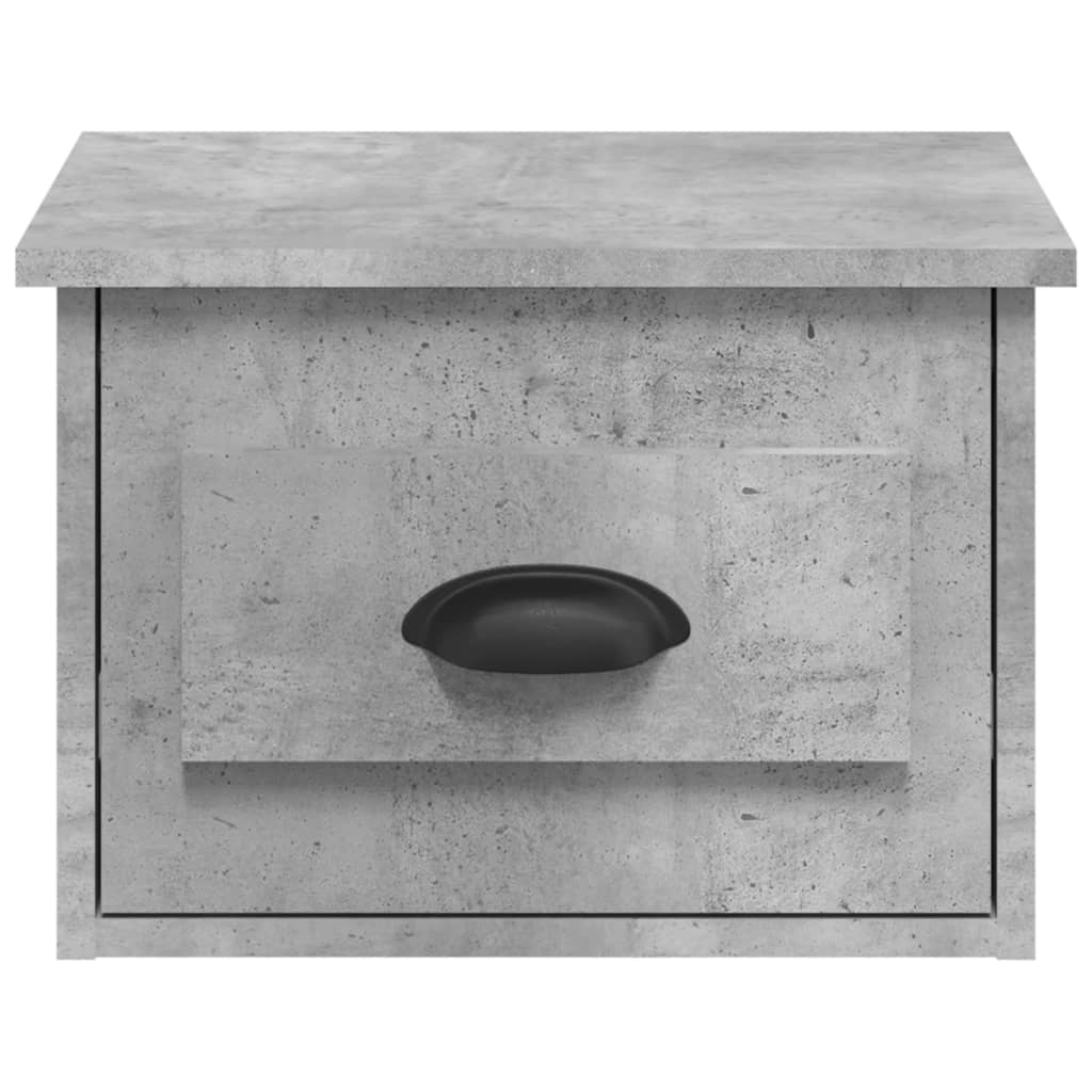 Table de chevet murale gris béton 50x36x40 cm - XIOS