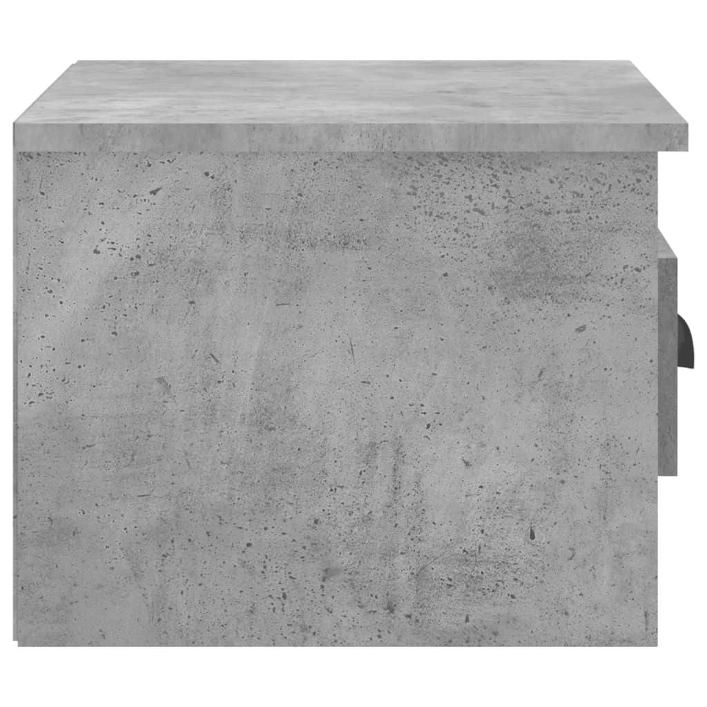 Table de chevet murale gris béton 50x36x40 cm - XIOS