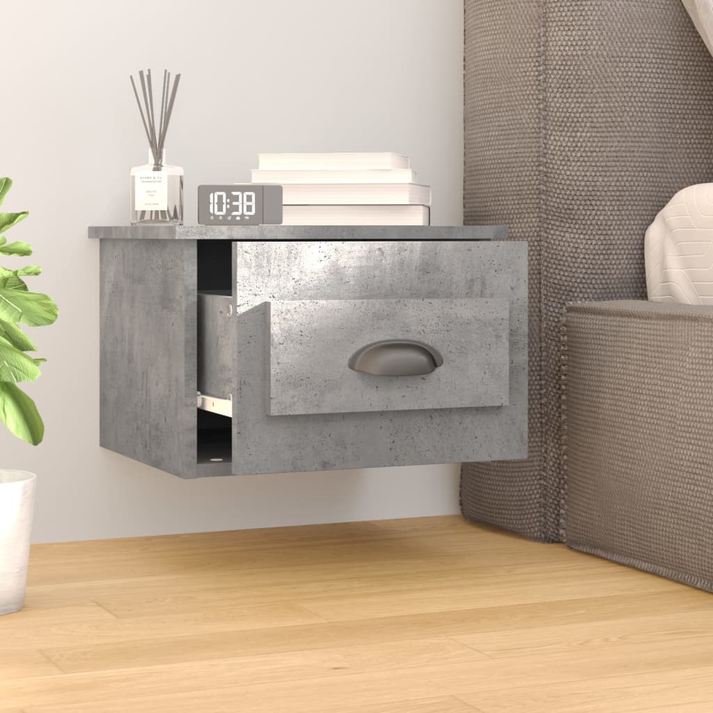 Tables de chevet murales 2 pcs gris béton 41,5x36x28 cm - XIOS