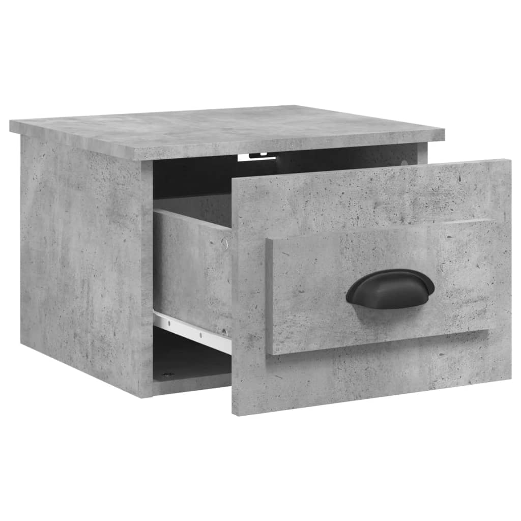 Tables de chevet murales 2 pcs gris béton 41,5x36x28 cm - XIOS