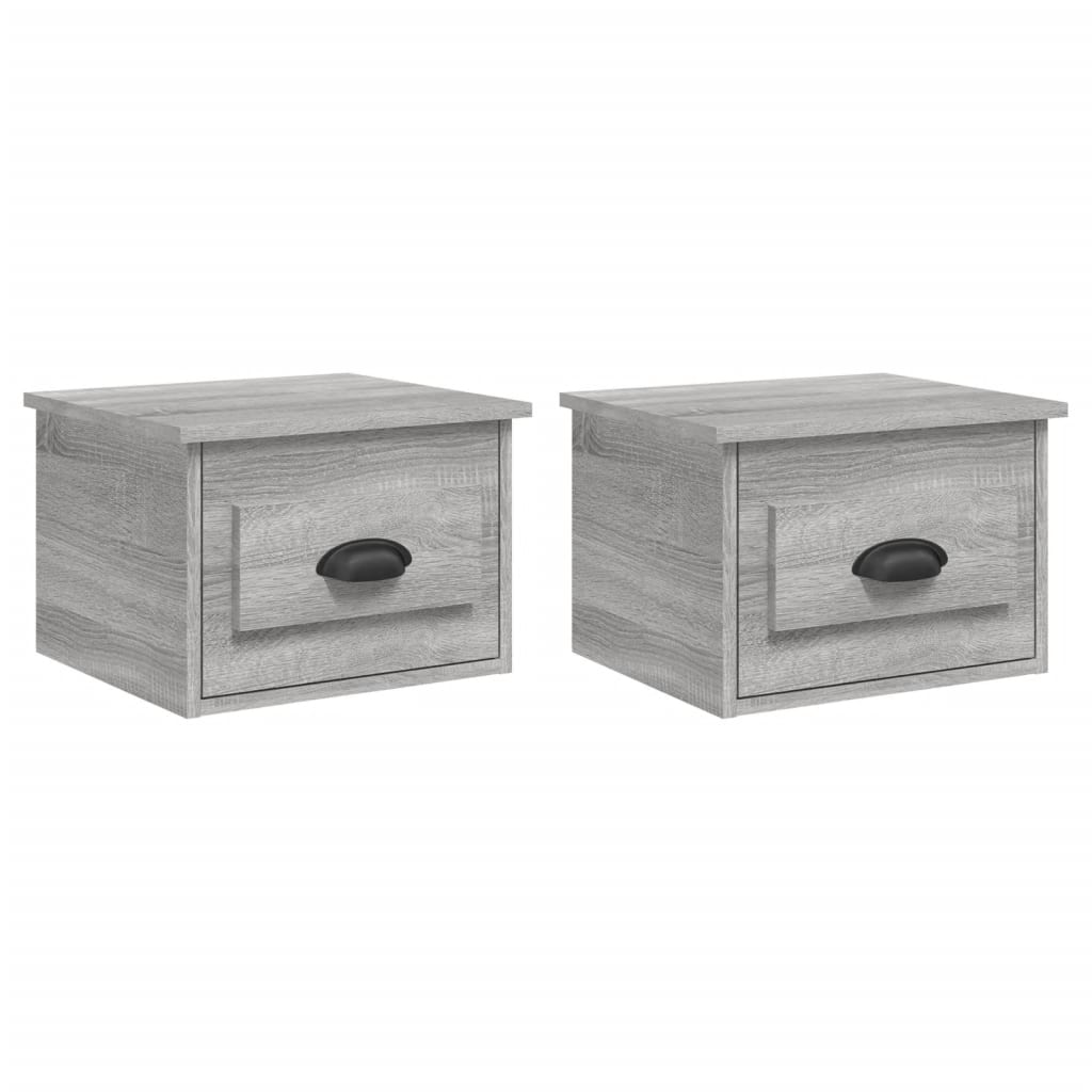 Tables de chevet murales 2 pcs sonoma gris 41,5x36x28 cm - XIOS
