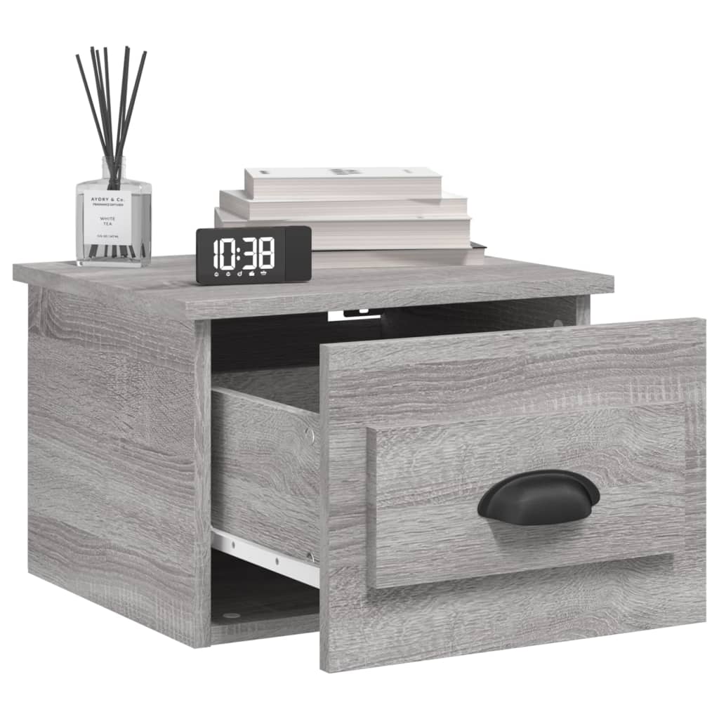Tables de chevet murales 2 pcs sonoma gris 41,5x36x28 cm - XIOS