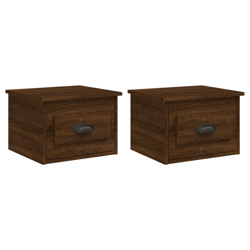 Tables de chevet murales 2 pcs Chêne marron 41,5x36x28 cm - XIOS