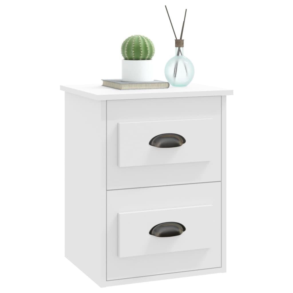 Table de chevet murale blanc 41,5x36x53 cm - XIOS