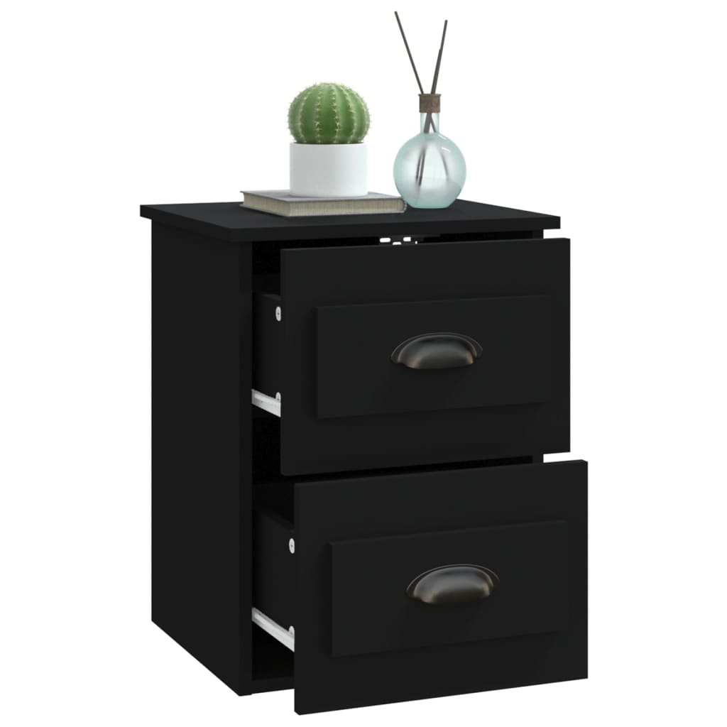 Tables de chevet murales 2 pcs noir 41,5x36x53 cm - XIOS